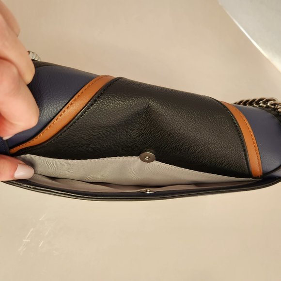 INC Interntional Concepts Ajae Patchwork Purse - NWT- Blue Multi Color - Picture 6 of 12